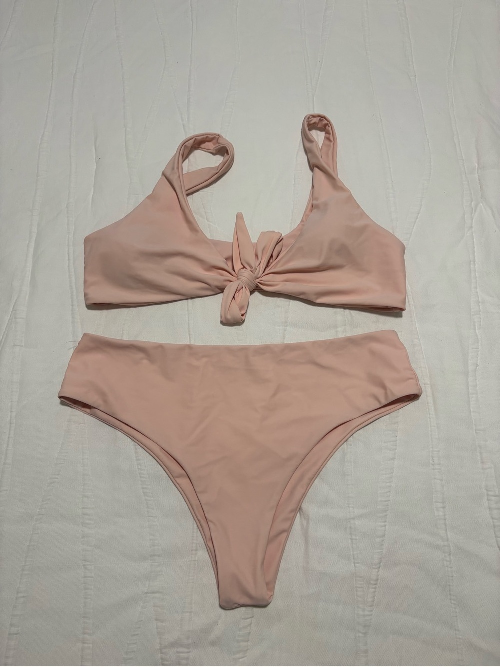 Women’s Pink Tie-Front Bikini Set